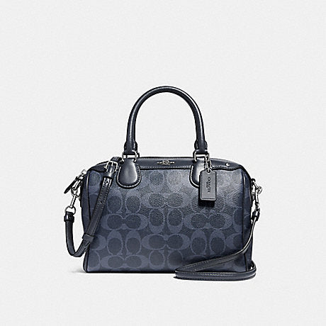 Coach F57672 Mini Bennet Satchel In Signature Canvas Denim