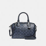 Coach F57672 Mini Bennet Satchel In Signature Canvas Denim
