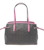 Coach F57842 Signature Drawstring Carryall Brown Azalea
