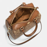 Coach f58312 Signature Mini Bennett Satchel Khaki saddle