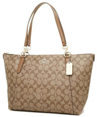 Coach F58318 Ava Tote In Signature Khaki Saddle