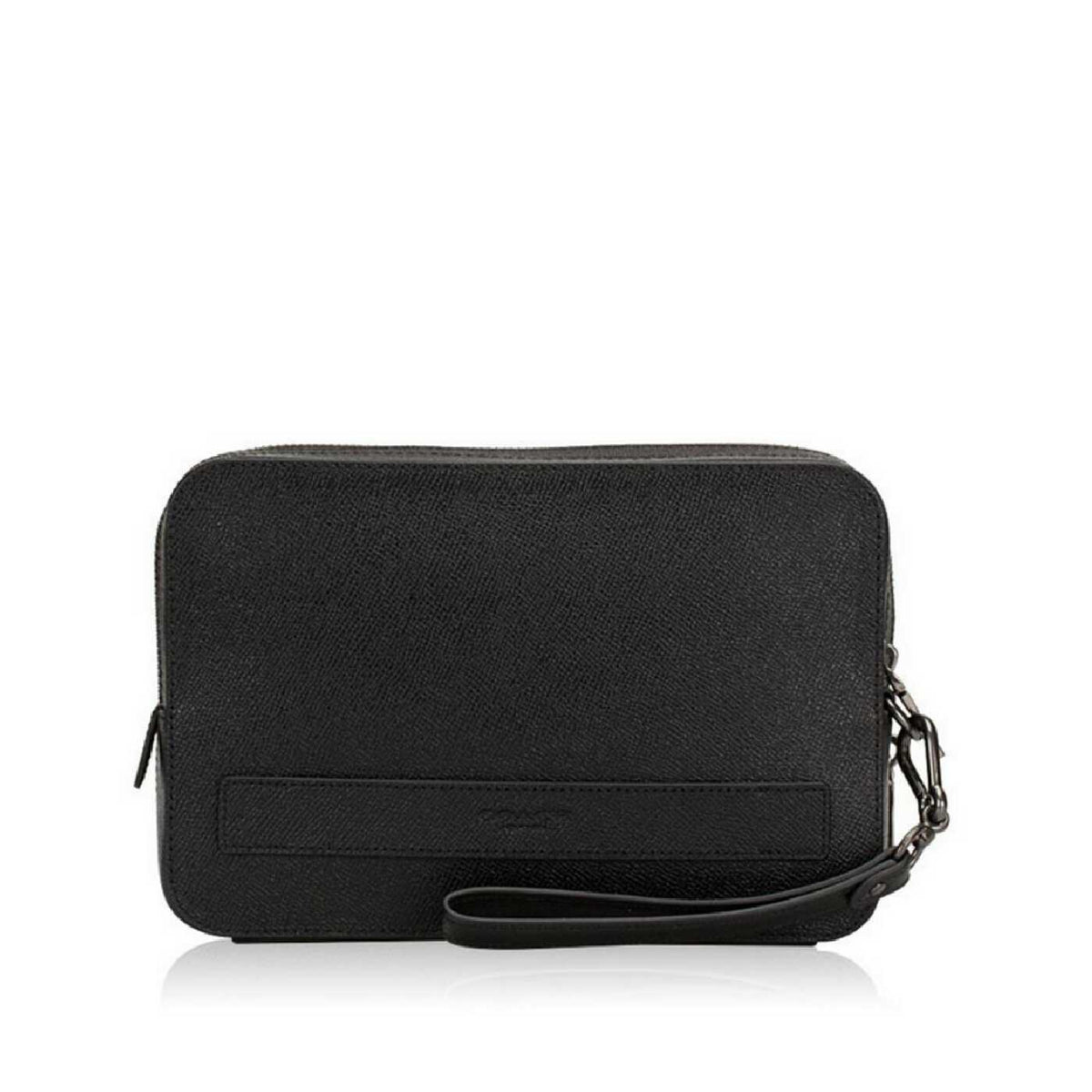 Coach F59117 Men Crossgrain Leather Pouchette Black