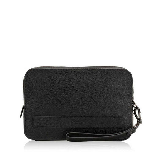 Coach F59117 Men Crossgrain Leather Pouchette Black