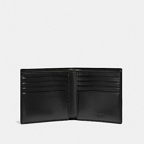 Coach F66591 Keith Haring Double Billfold Wallet In Signature Canvas With Patches Multi