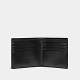 Coach F66591 Keith Haring Double Billfold Wallet In Signature Canvas With Patches Multi