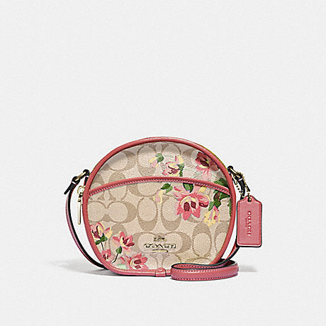Coach F72803 Signature Lily Print Canteen Light Khaki/pink Multi