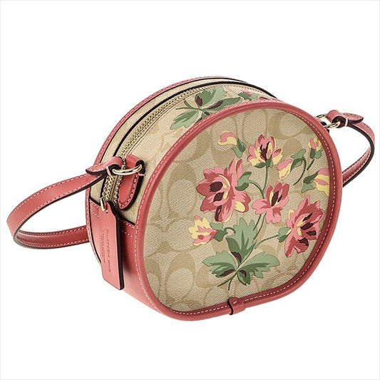 Coach F72803 Signature Lily Print Canteen Light Khaki/pink Multi