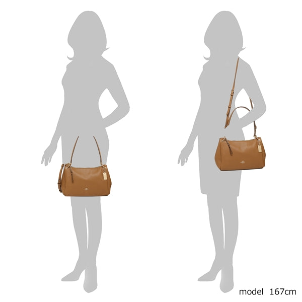 Coach F73196 Mia Small Shoulder Light Saddle