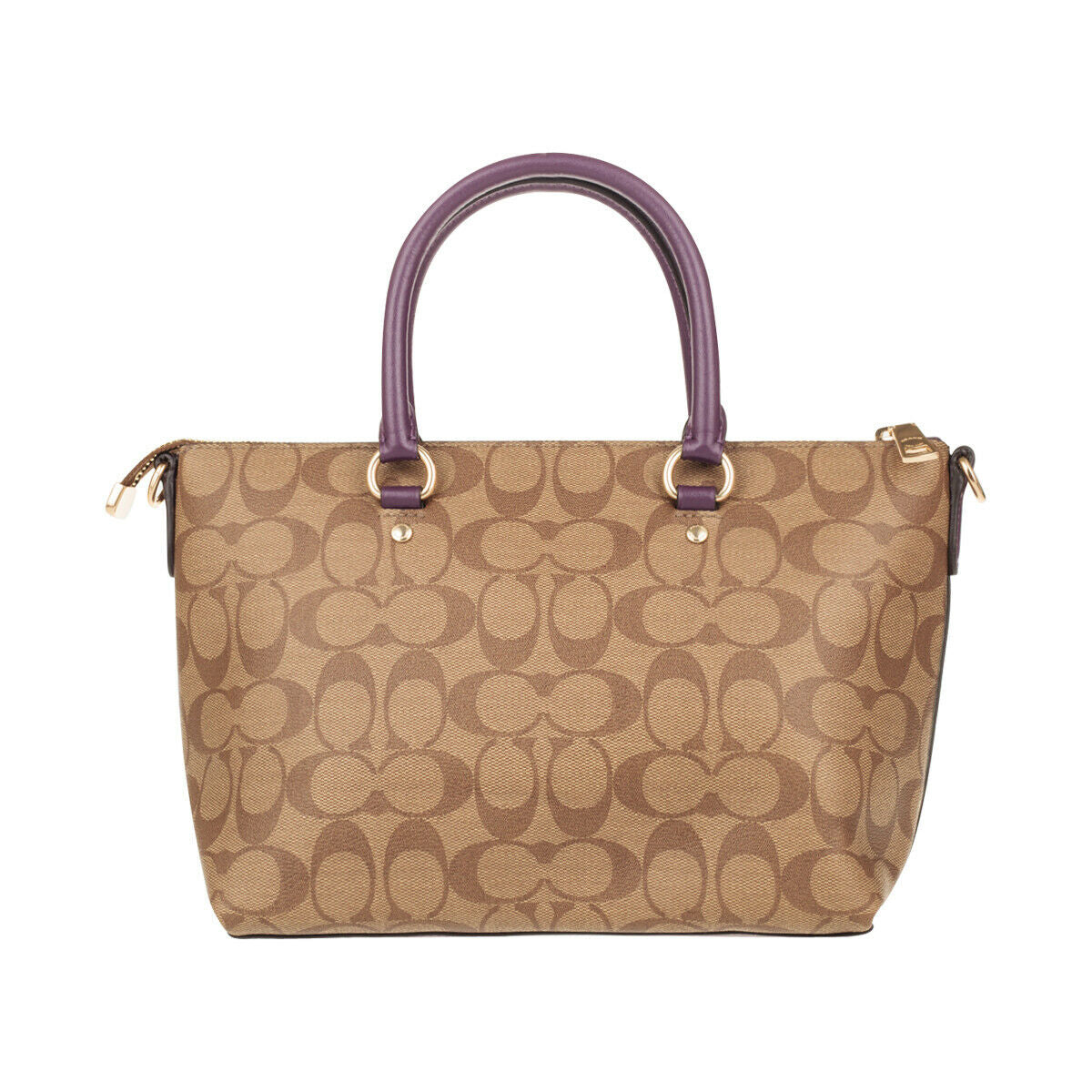 Coach F73220  Mini Emma Satchel Signature Canvas Khaki Tulip Multi