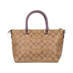 Coach F73220  Mini Emma Satchel Signature Canvas Khaki Tulip Multi