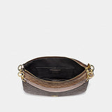 Coach F73285 Elle Hobo Signature Khaki Platinum