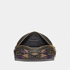 Coach  F76672  Signature Mx Patchwork Dome Black Multi
