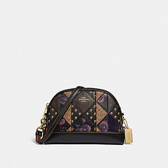 Coach  F76672  Signature Mx Patchwork Dome Black Multi