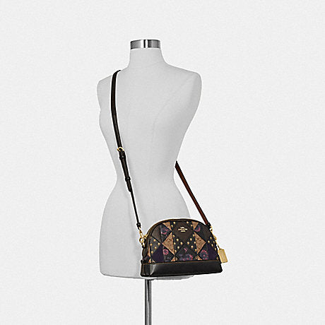 Coach  F76672  Signature Mx Patchwork Dome Black Multi