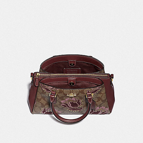 Coach F77850 Mini Sage Signature Khaki Pink Multi