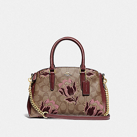 Coach F77850 Mini Sage Signature Khaki Pink Multi