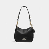 Coach F77980 Coach Leather Jes Hobo Signature Strap Black