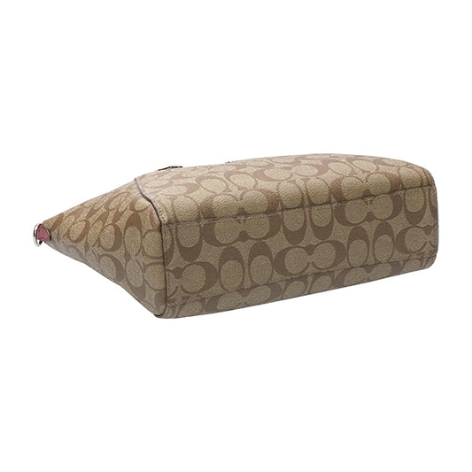 Coach F79998 Signature Prairie Khaki Dark Fuschia