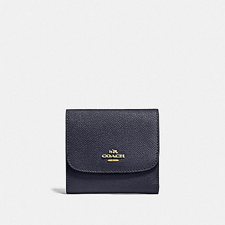 Coach F87588 Crossgrain Leather Small Wallet Black