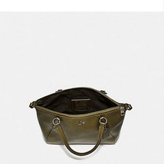 Coach 27688 Metallic Pebble Leather Mini Kelsey Fern