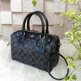 Coach 58312 Signature Mini Bennett Satchel Black Smoke