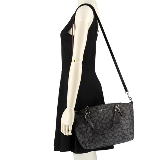 Coach F58283 Small Kelsey In Signature Silver Black Smoke