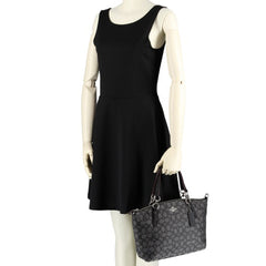 Coach F58283 Small Kelsey In Signature Silver Black Smoke