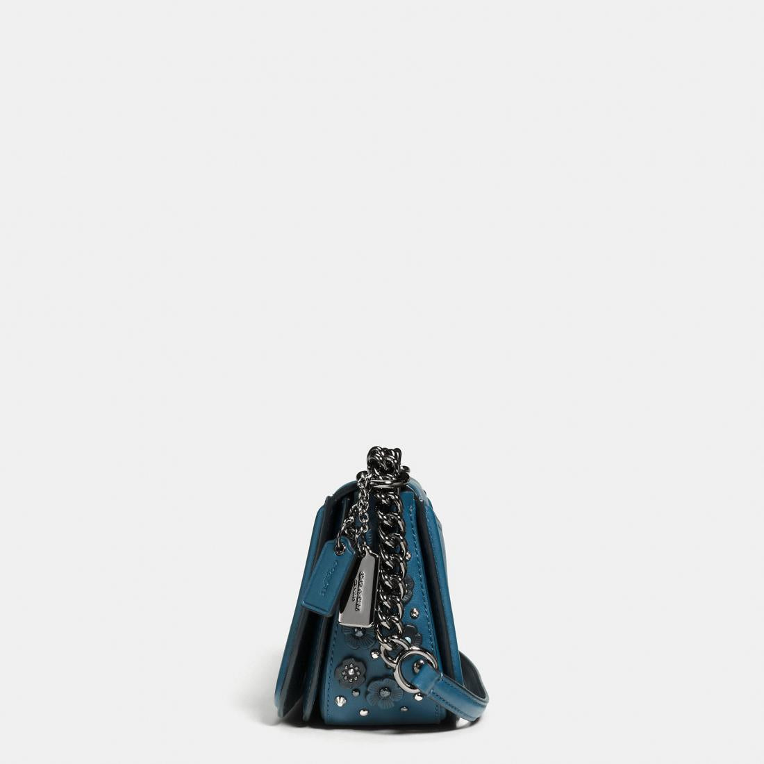 Coach 59087 swagger shoulder bag 20 glovetanned willow floral dark mineral