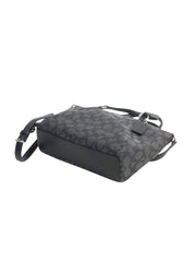 Coach f57830 Mini Kelsey Satchel Outine Signature Black Smoke