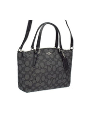 Coach f57830 Mini Kelsey Satchel Outine Signature Black Smoke