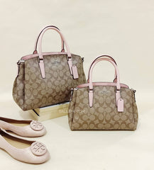 Coach F29434 Mini Sage Carryal In Signature Canvas Khaki Petal