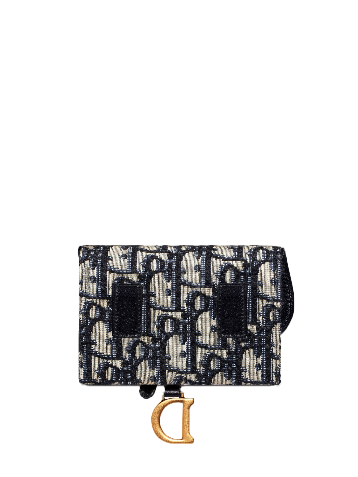 Dior S5654CTZQ Saddle Nano Pouch Blue Dior Oblique Jacquard – Balilene