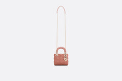 Dior Mini Lady Bag In Pink Lambskin