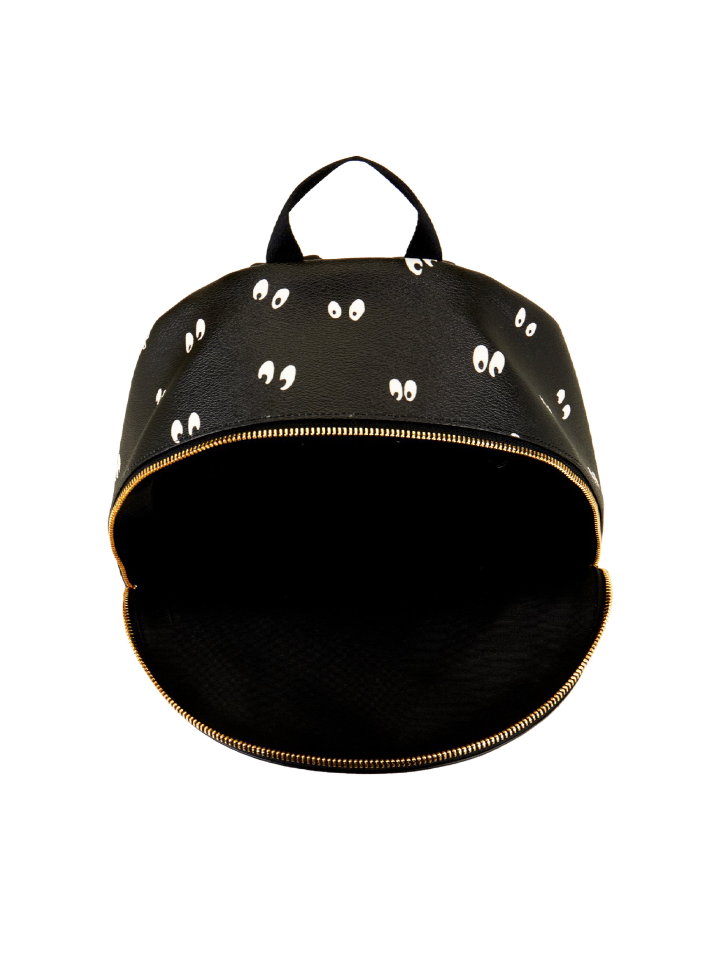 Disney X Coach F72816 Medium Charlie Backpack In Signature Canvas With Snow White And The Seven Dwarfs Eyes Print Khaki Multi