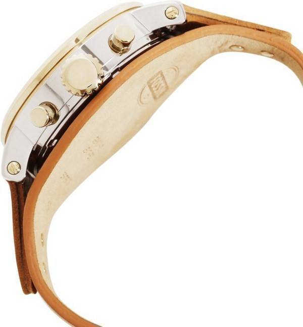 Fossil Es3615 Boyfriend Chronograph Tan Leather Watch