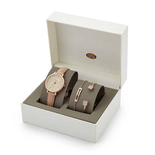 Fossil ES3870SET Jacqueline Watch And Jewelry Box Set