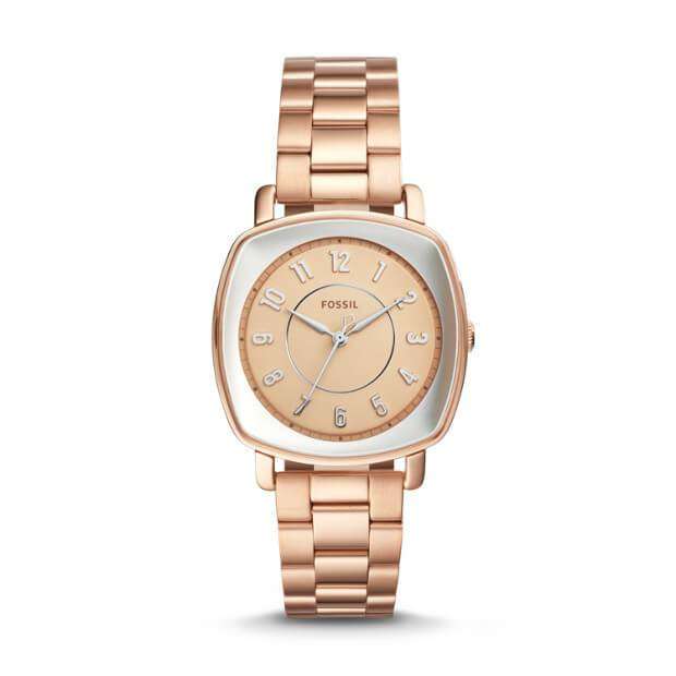 Fossil ES4195 Idealist Three-Hand Rose Gold-Tone Stainless Steel Watch