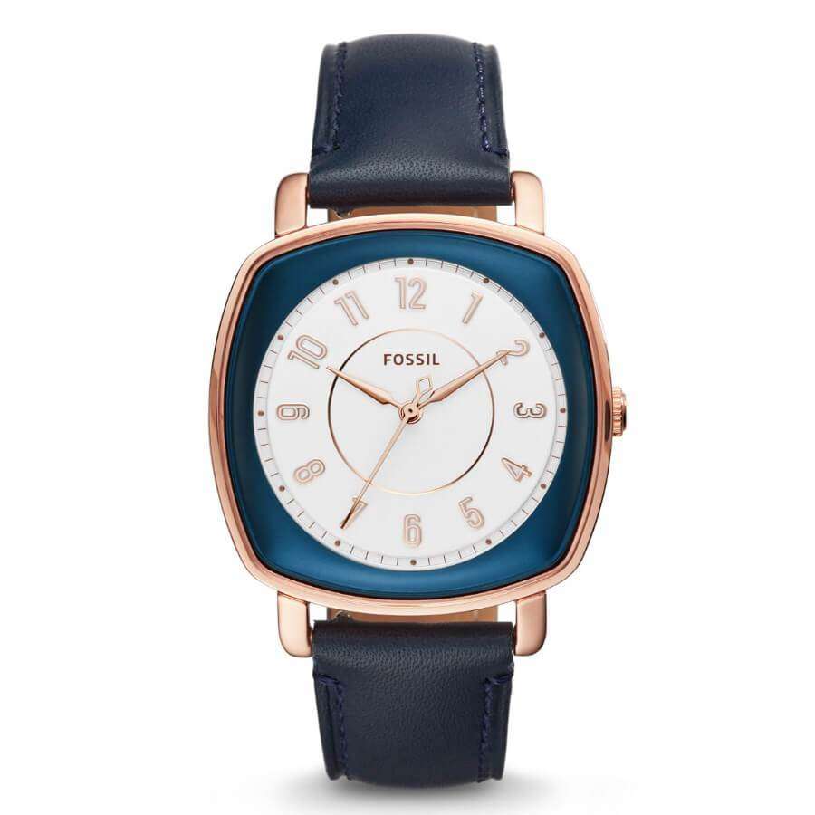 Fossil ES4197 Idealist Navy Leather Watch