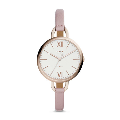 Fossil ES4356 Annette Three Hand Pink Leather