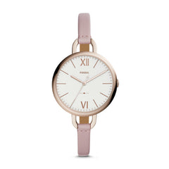Fossil ES4356 Annette Three Hand Pink Leather