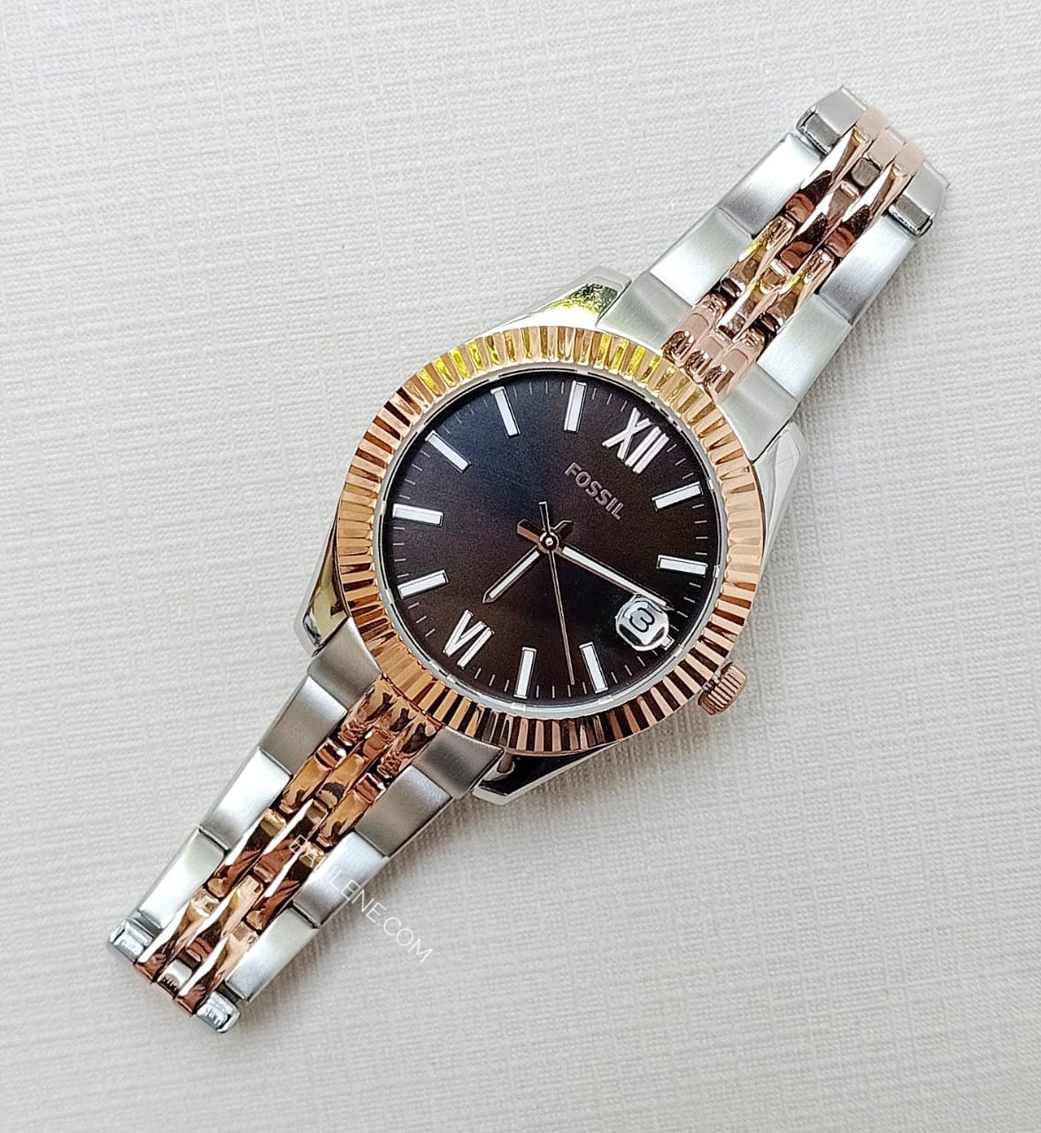 Fossil Es4821 Scarlette Mini Three-Hand Two-Tone Stainless Steel Watch