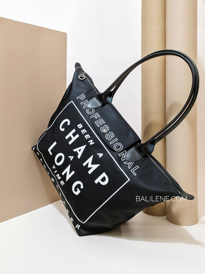EU x Longchamp Shoulder Bag Black