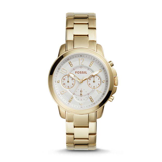 Fossil Es4037 Gwynn Chronograph Gold Stainless Steel Watch