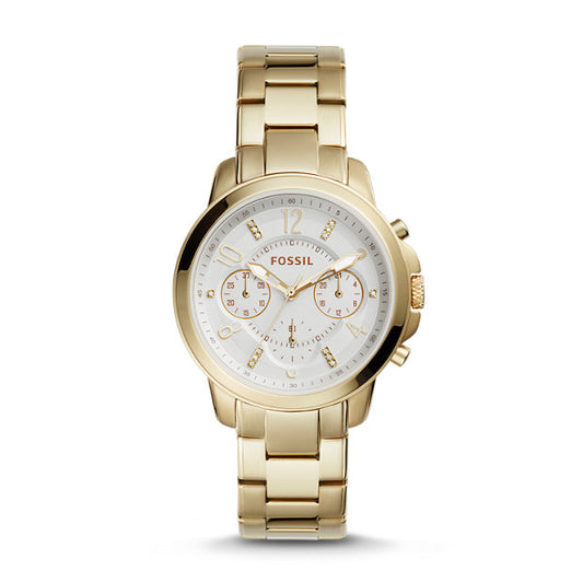 Fossil Es4037 Gwynn Chronograph Gold Stainless Steel Watch