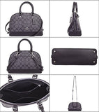 Coach F58295 Mini Sierra Signature Pvc Satchel Crossbody Bag Black Smoke