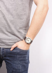Fossil Fs5108 Machine Chronograph Espresso Leather Watch