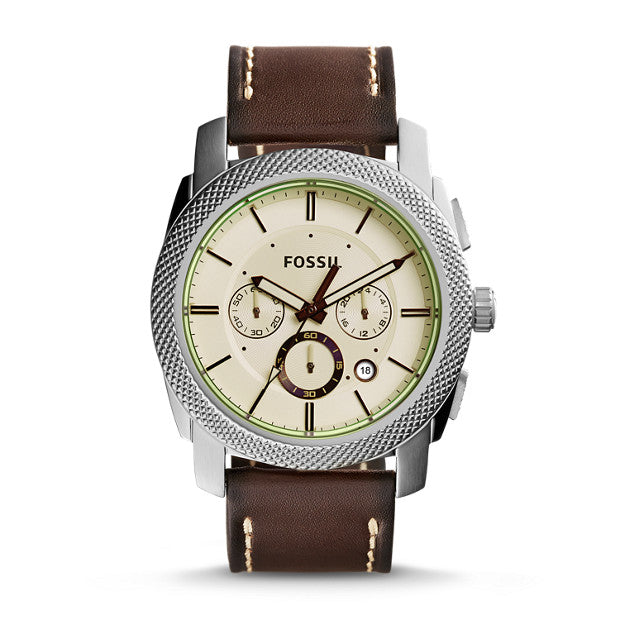 Fossil Fs5108 Machine Chronograph Espresso Leather Watch