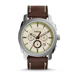 Fossil Fs5108 Machine Chronograph Espresso Leather Watch