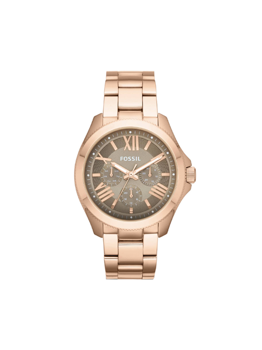 Fossil AM4533 Cecile Multifunction Dial Brown Rose Gold Watch