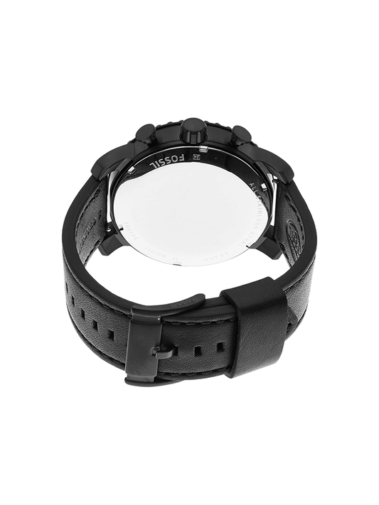 Fossil BQ1711 Gage Chronograph Black Leather Band Watch